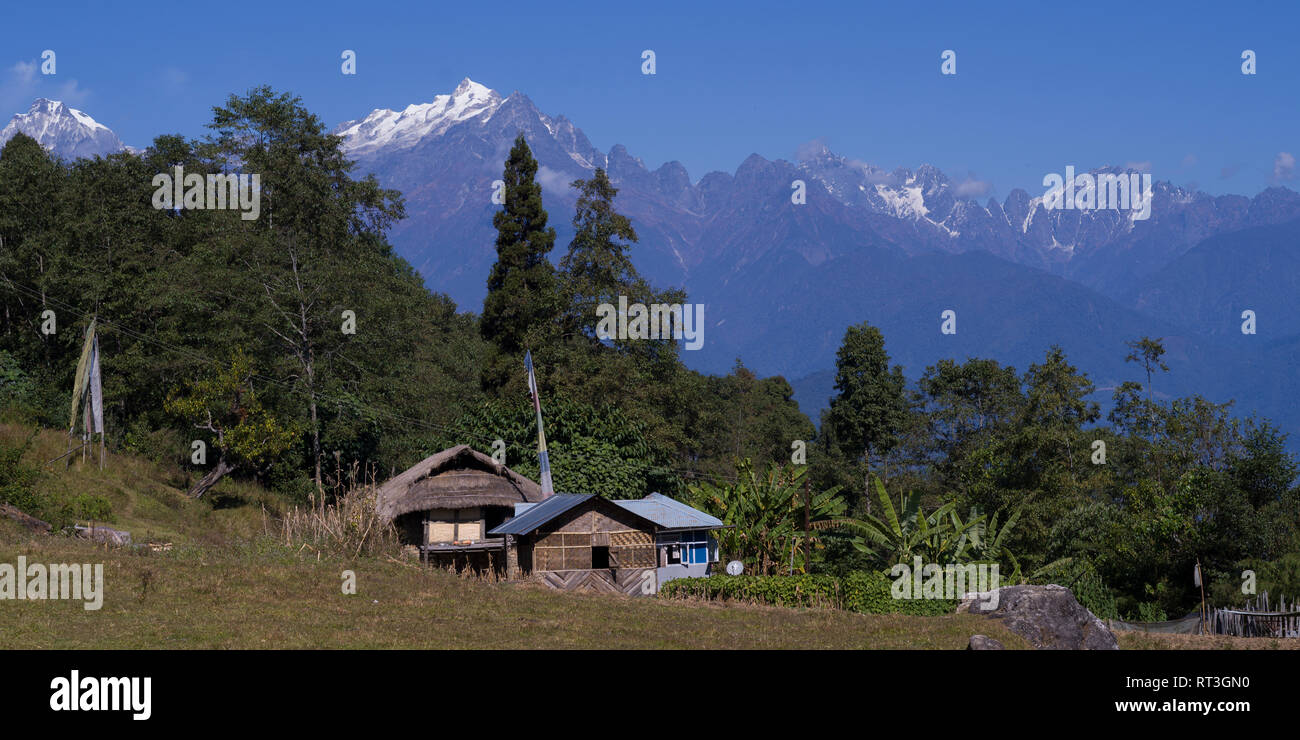 Yangthang Dorf, Gyalshing, West Sikkim, Sikkim, Indien Stockfoto