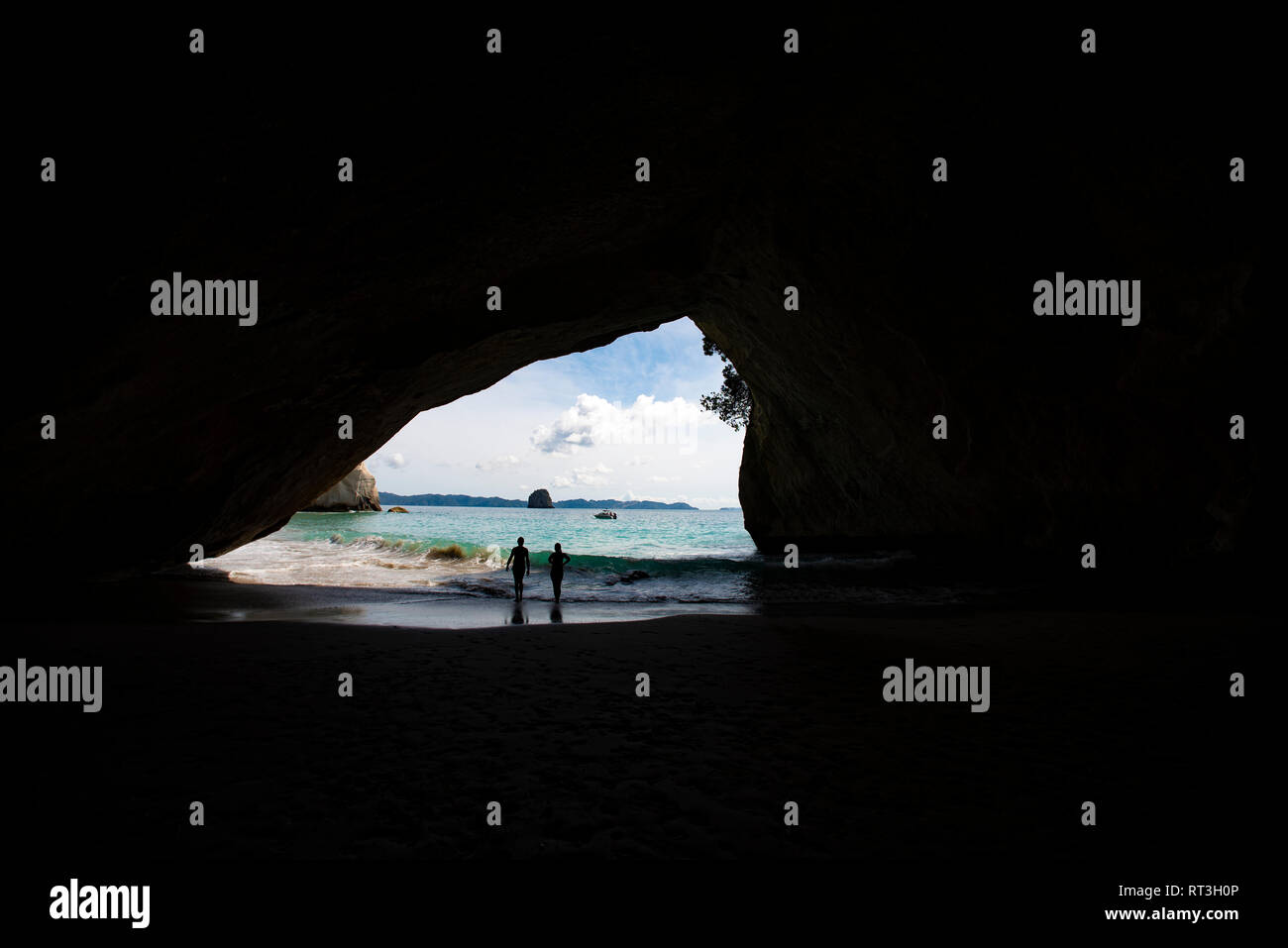 Cathedral Cove, New Zealand Stockfoto