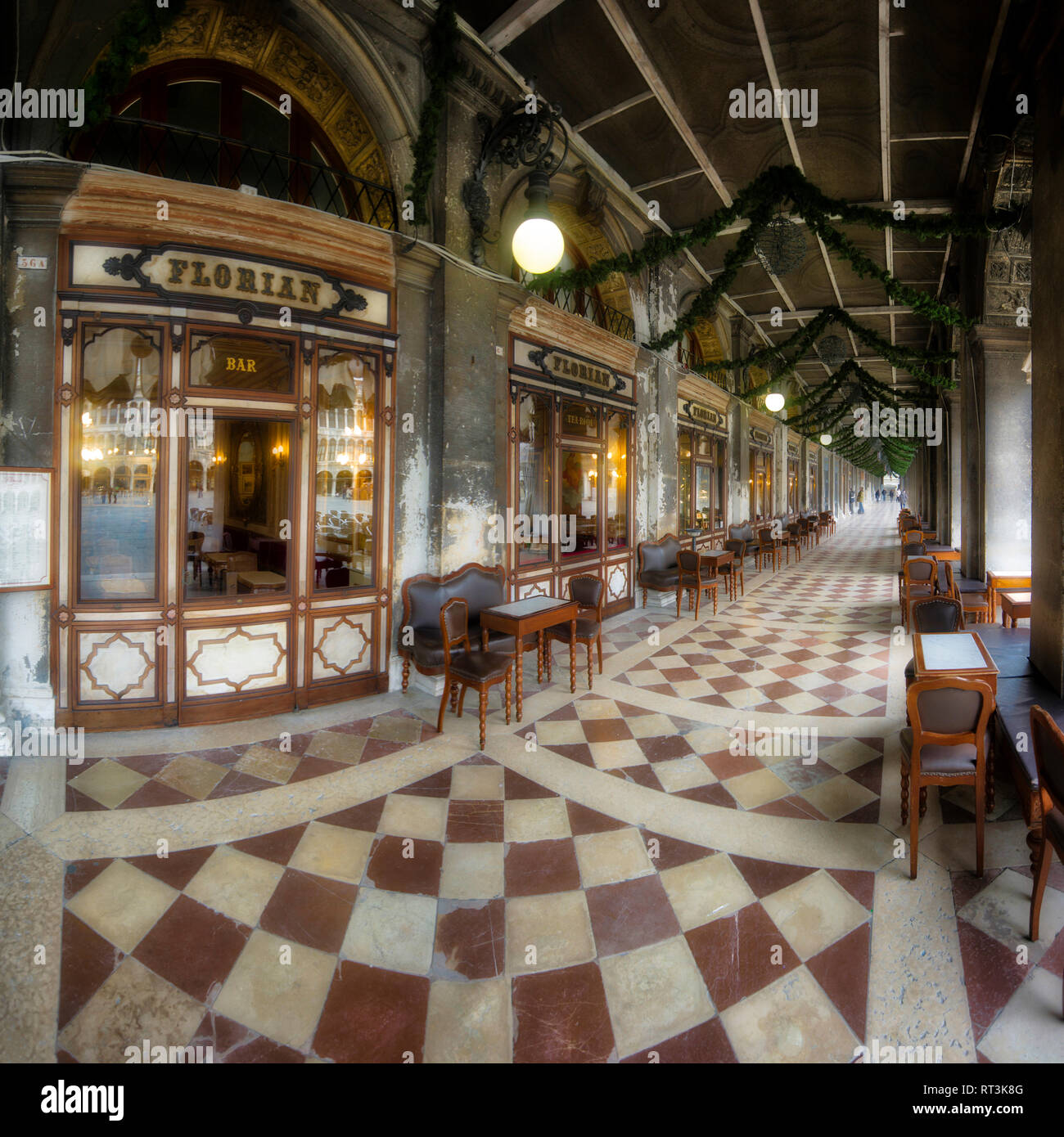 Caffè Florian, Piazza San Marco, Venedig, Italien. Stockfoto Caffè Florian, Piazza San Marco, Venedig, Italien. Stockfoto
