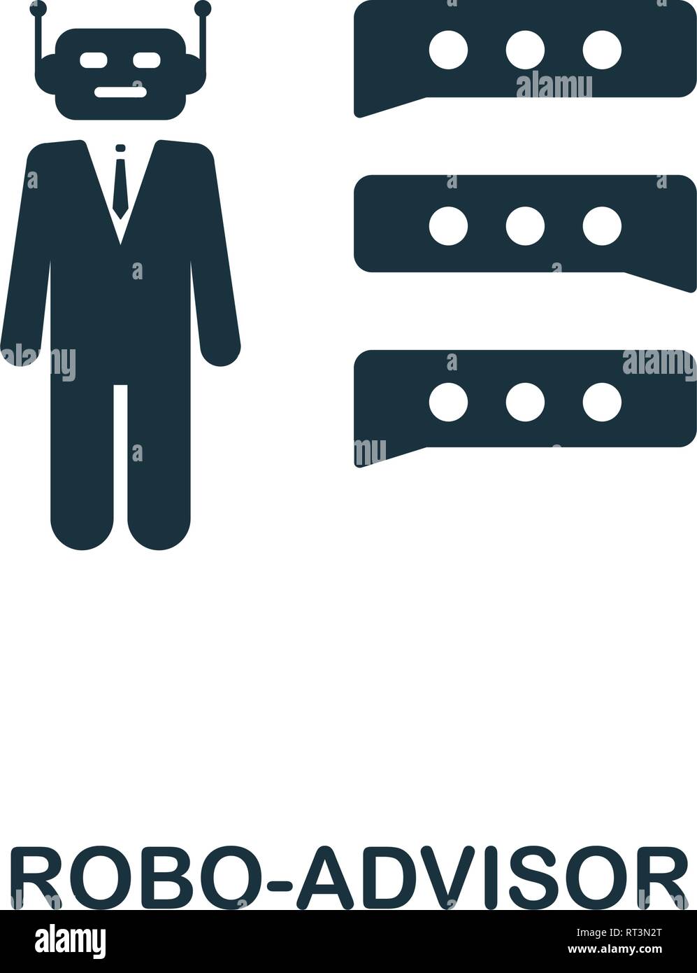 Robo-Advisor Symbol. Kreative element Design von fintech Technologie icons Collection. Pixel Perfect Robo-Advisor Symbol für Web Design, Apps, Software Stock Vektor