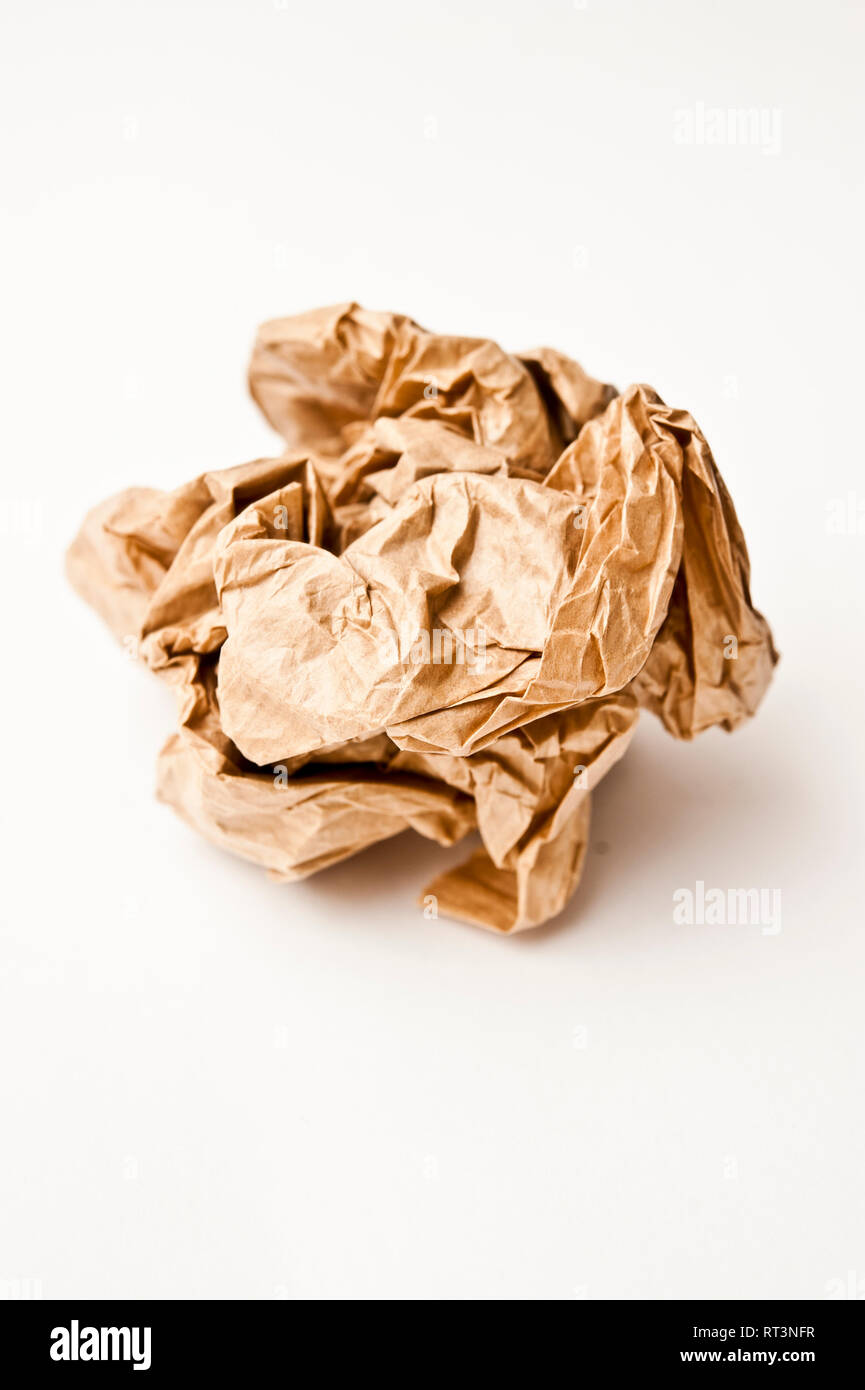 Ball von Papier isoliert Stockfoto