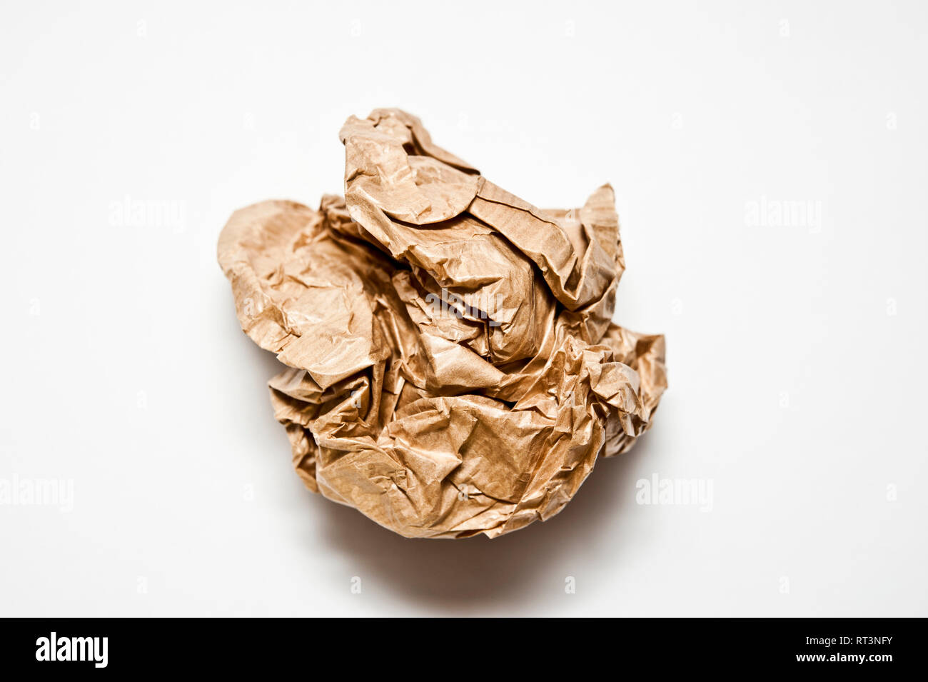 Ball von Papier isoliert Stockfoto