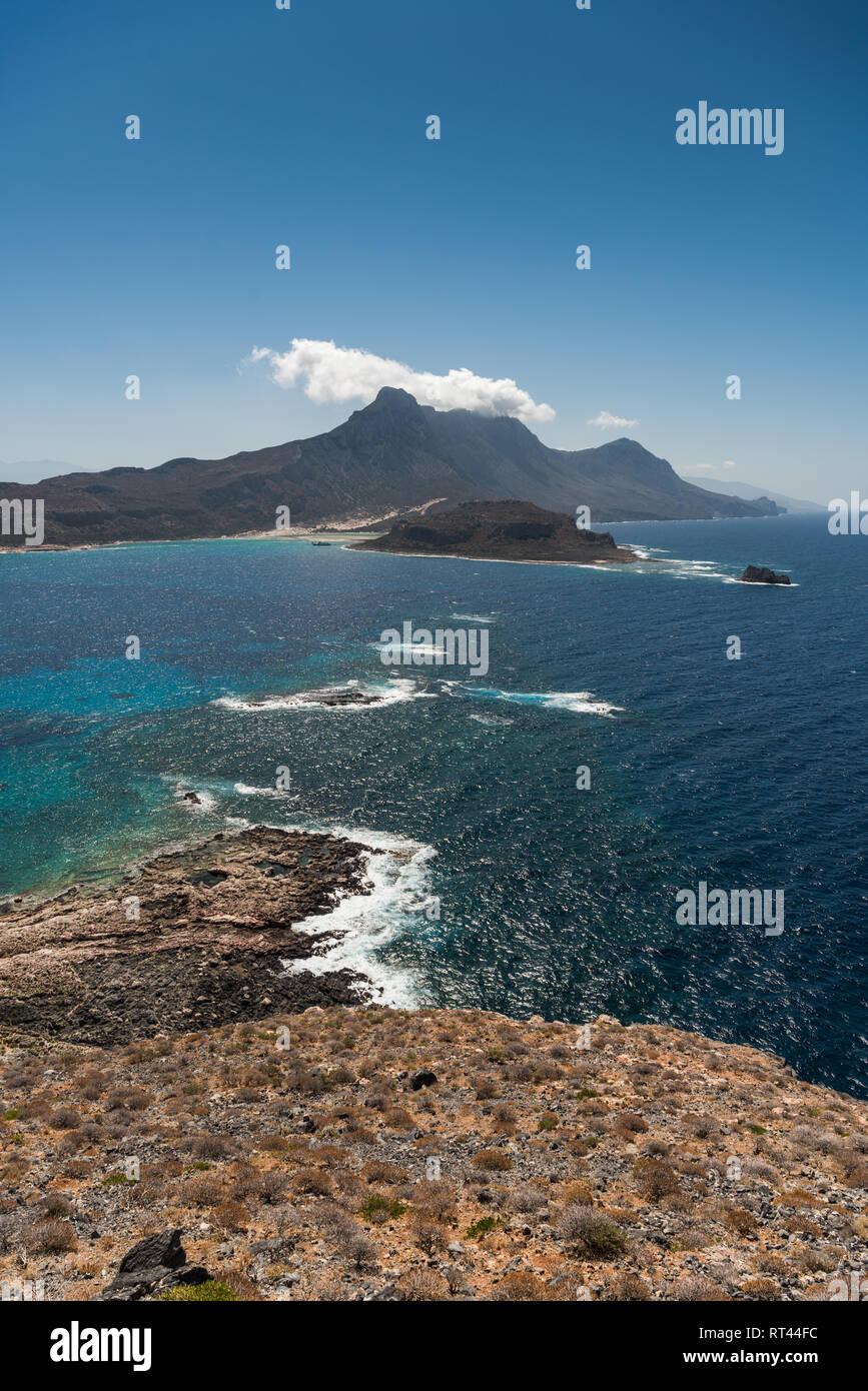 Blick von der Festung Gramvousa Stockfoto