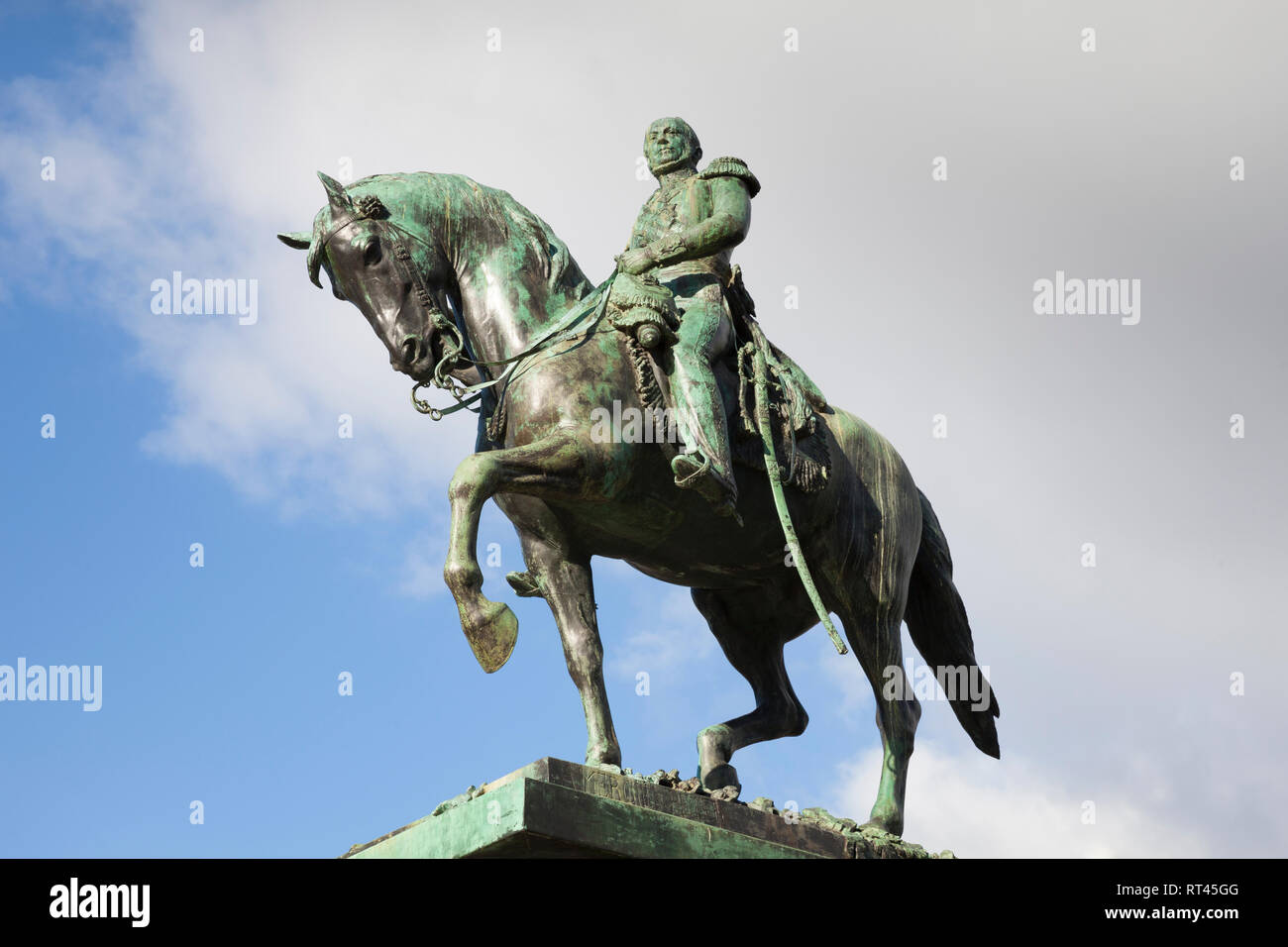 Die Statue von König Willem II., Den Haag, Additional-Rights - Clearance-Info - Not-Available Stockfoto