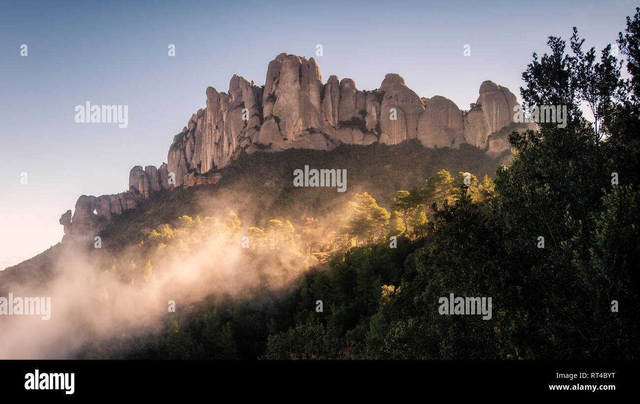 Berg Montserrat in der Nähe von Barcelona, Katalonien, Spanien Stockfoto