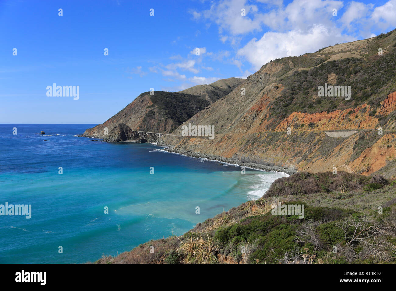 Big Sur Küste, Pazifischer Ozean, Kalifornien, USA Stockfoto