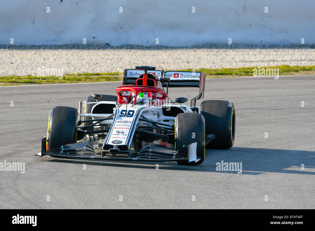 Circuit de Barcelona-Catalunya Spanien, 19.2.2019, Motorsport: Formel 1 Winter Prüfung - - - Antonio Giovinazzi (ITA), Alfa Romeo C 38 Stockfoto