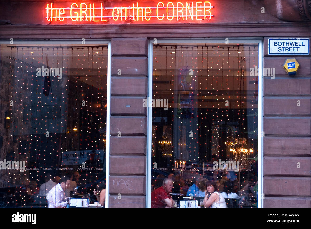 Gastronomie Tourismus: The Grill on the Corner, Glasgow, Schottland, Großbritannien Stockfoto