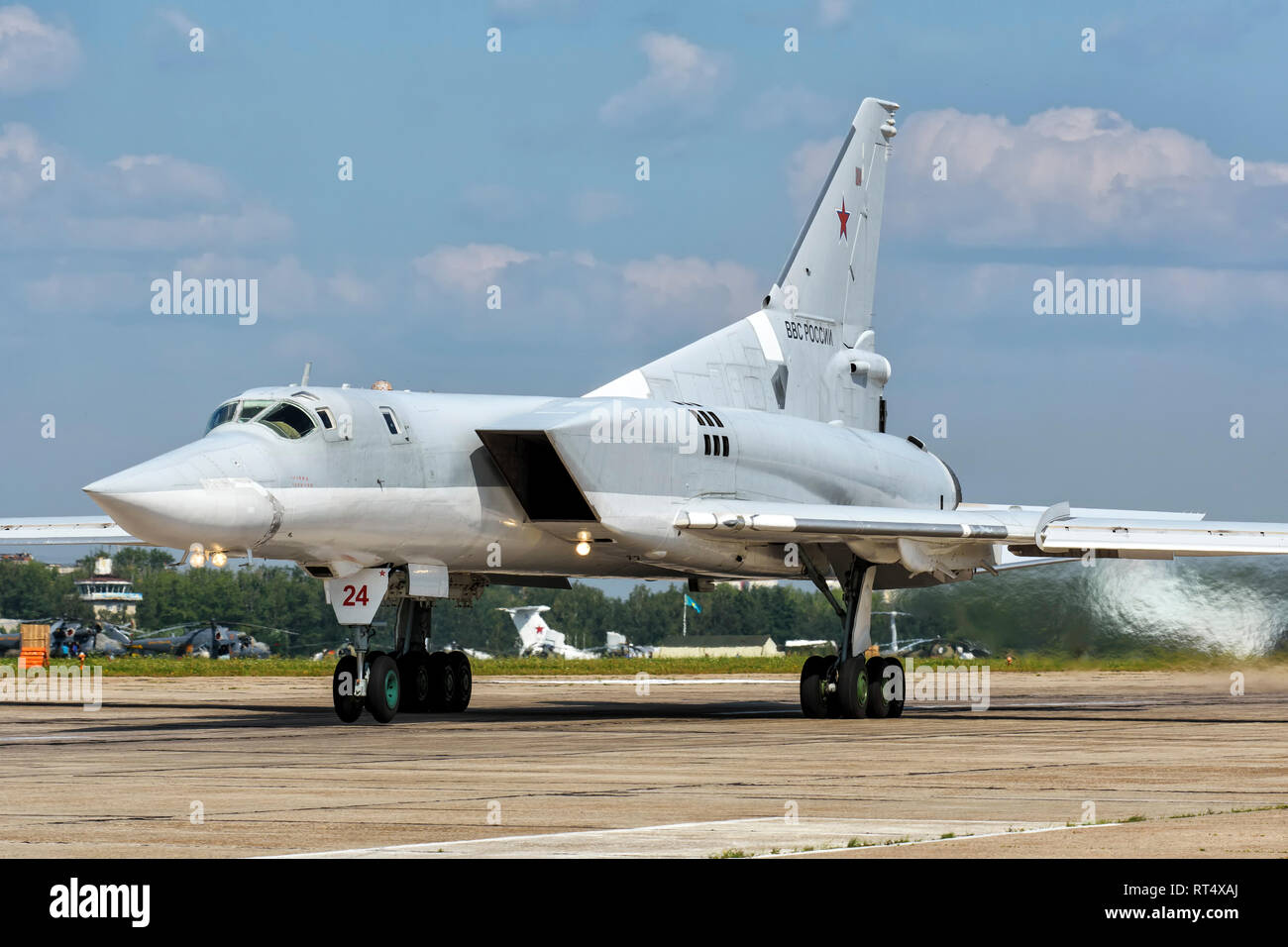 Eine russische Raumfahrt Kräfte Tu-22 M-3 Long Range bomber Flugzeug. Stockfoto