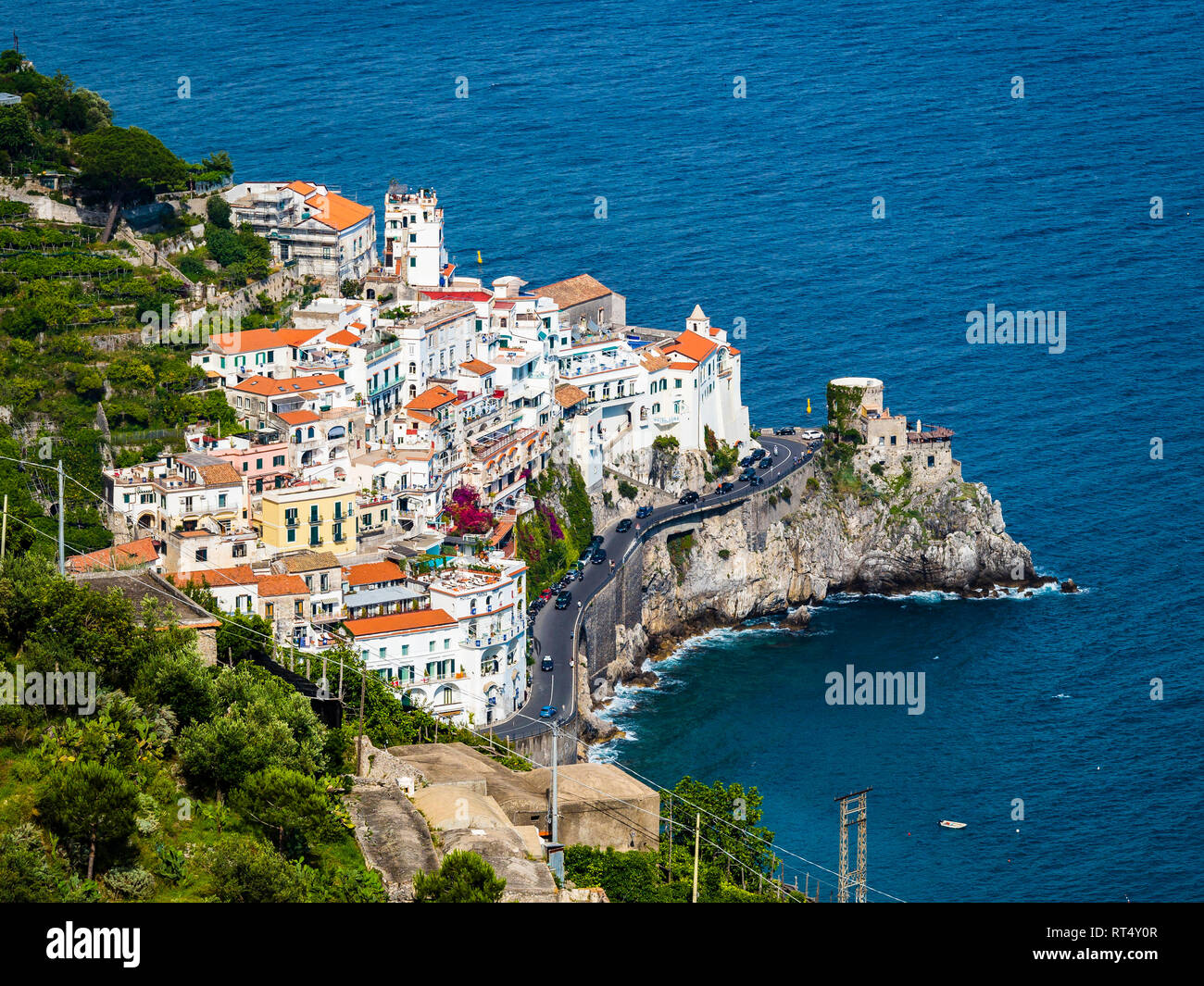 Italien, Kampanien, Amalfiküste, Halbinsel von Sorrent, Amalfi Stockfoto