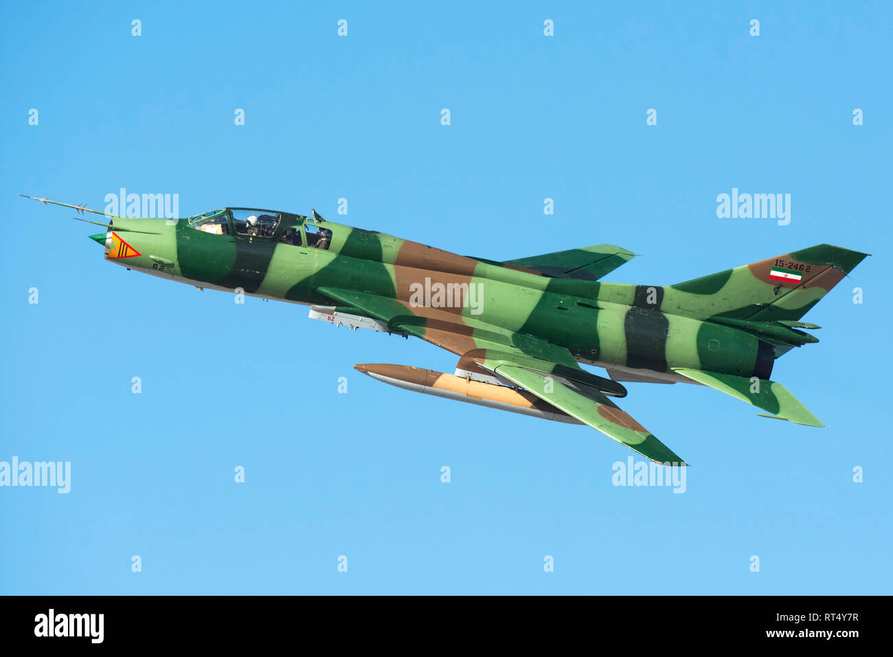 Der islamischen Revolutionsgarden (IRGC) Suchoi Su-22 Fighter jet. Stockfoto