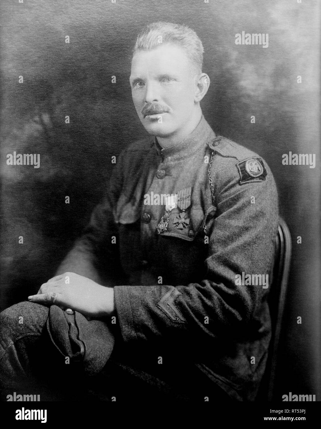 Weltkrieg ein Porträt von Sergeant Alvin York. Stockfoto