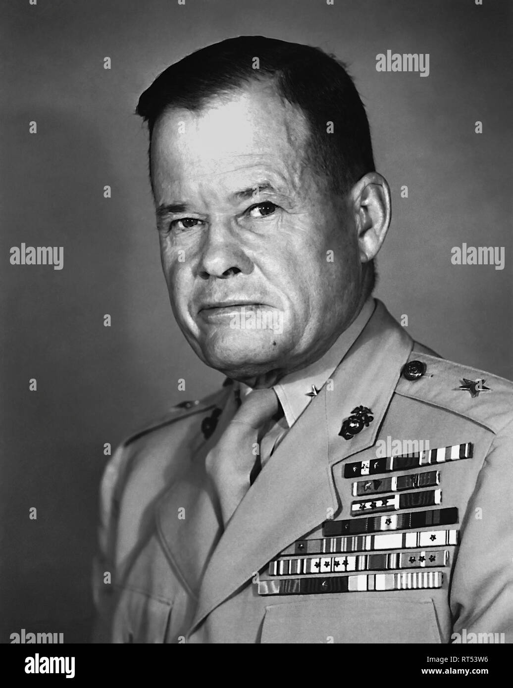 Amerikanische Geschichte Portrait von Brigadier General Lewis Abzieher, 1952. Stockfoto