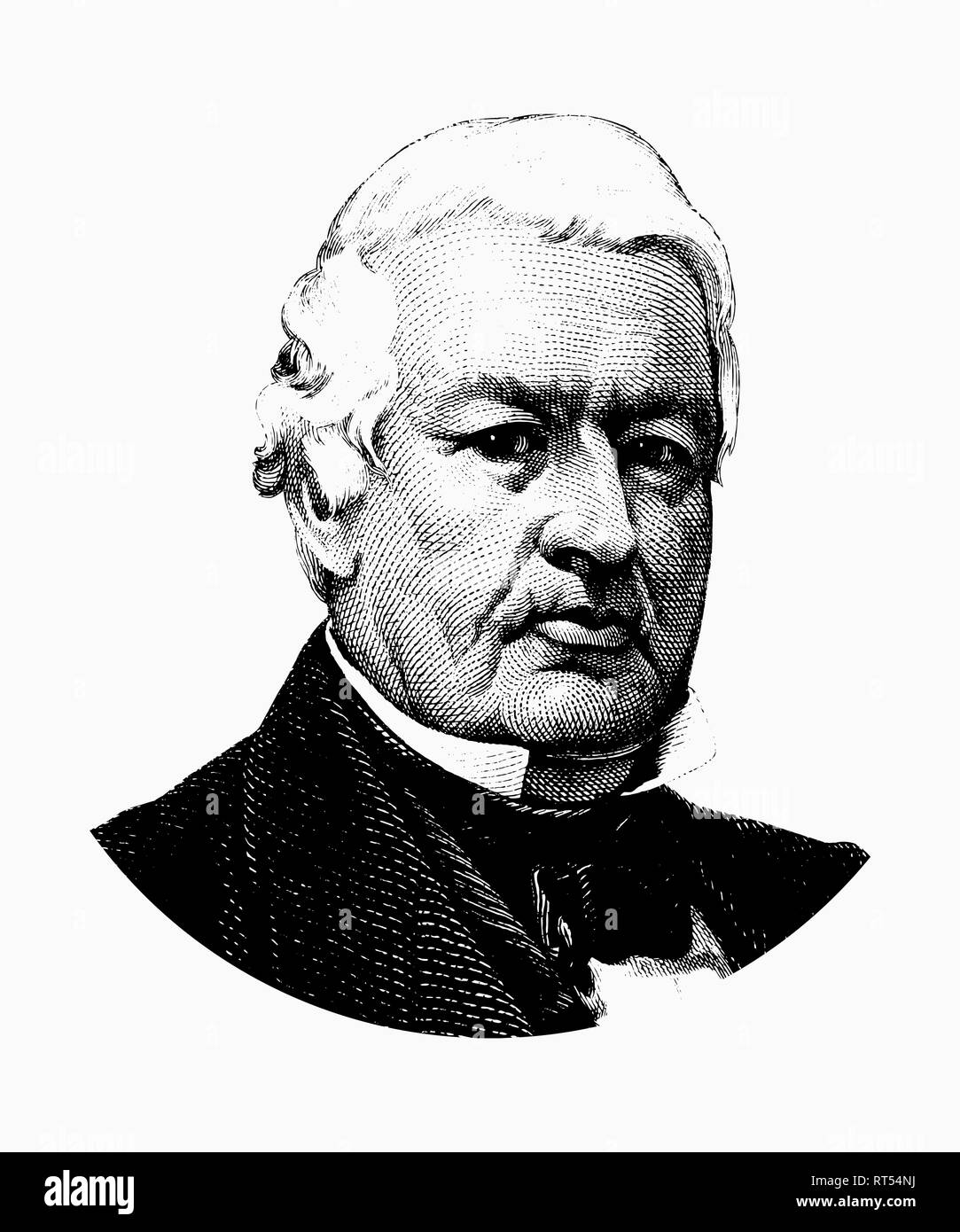 Vereinigten Staaten politische Geschichte Design von Präsident Millard Fillmore. Stockfoto