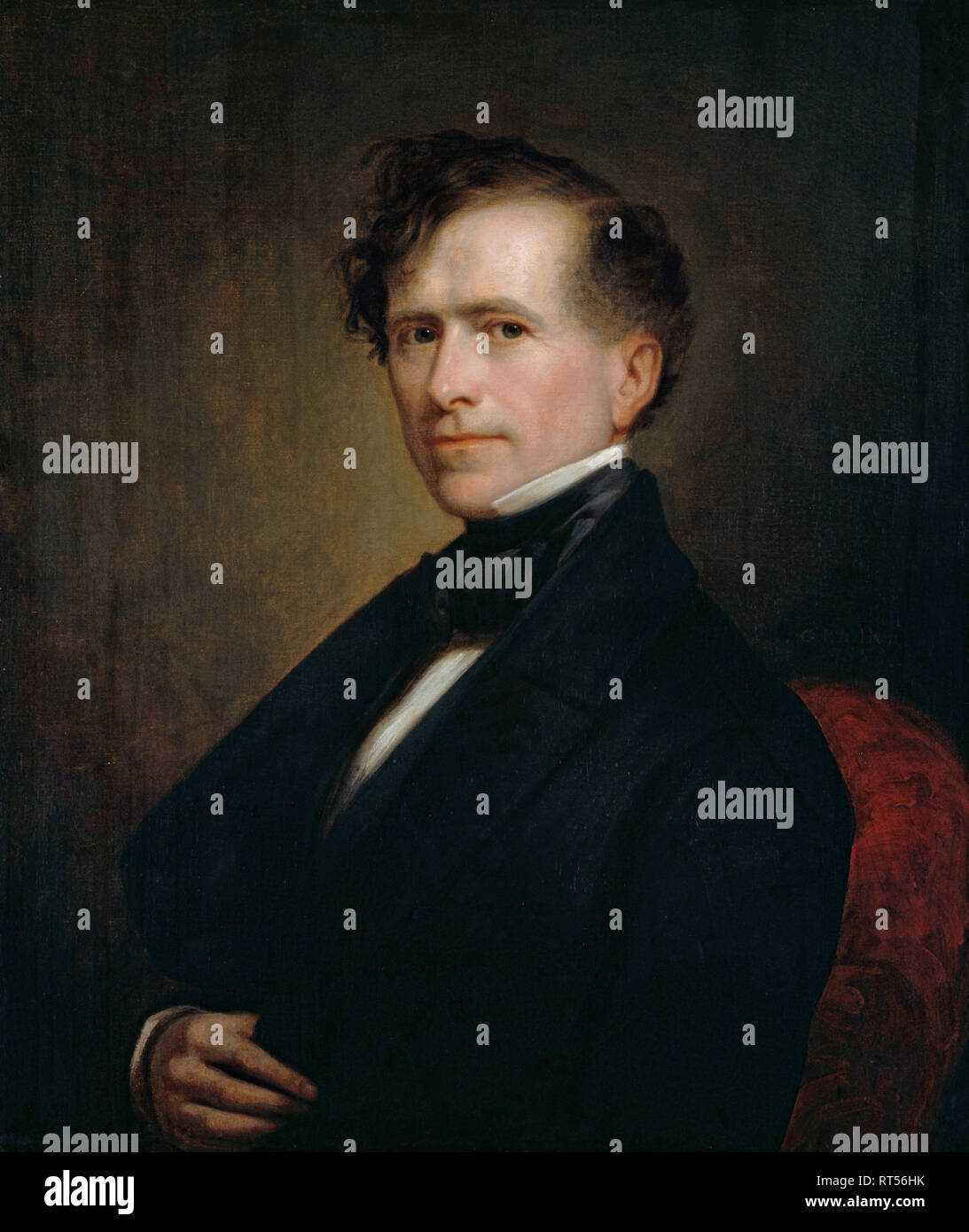 Amerikanischen Präsidentschaftswahlen geschichte malerei von Präsident Franklin Pierce. Stockfoto