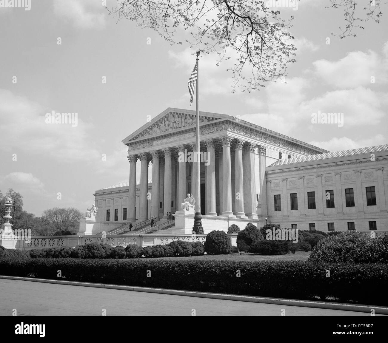 Amerikanische Geschichte Bild zeigt die Fassade des Obersten Gerichtshofs der Vereinigten Staaten. Stockfoto
