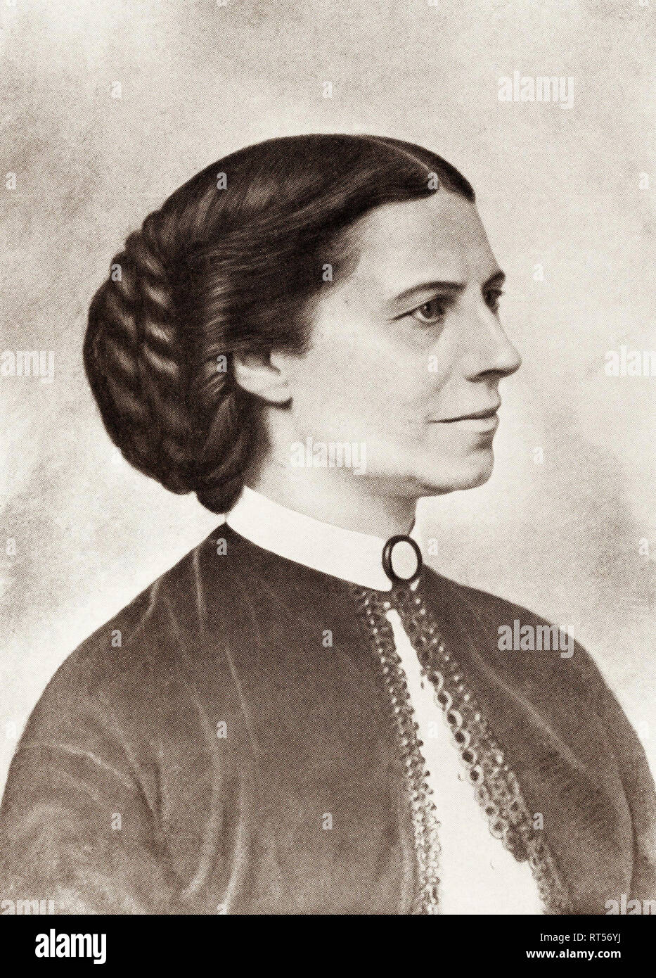 Portrait von Clara Barton, der 1890er Jahre datiert. Stockfoto