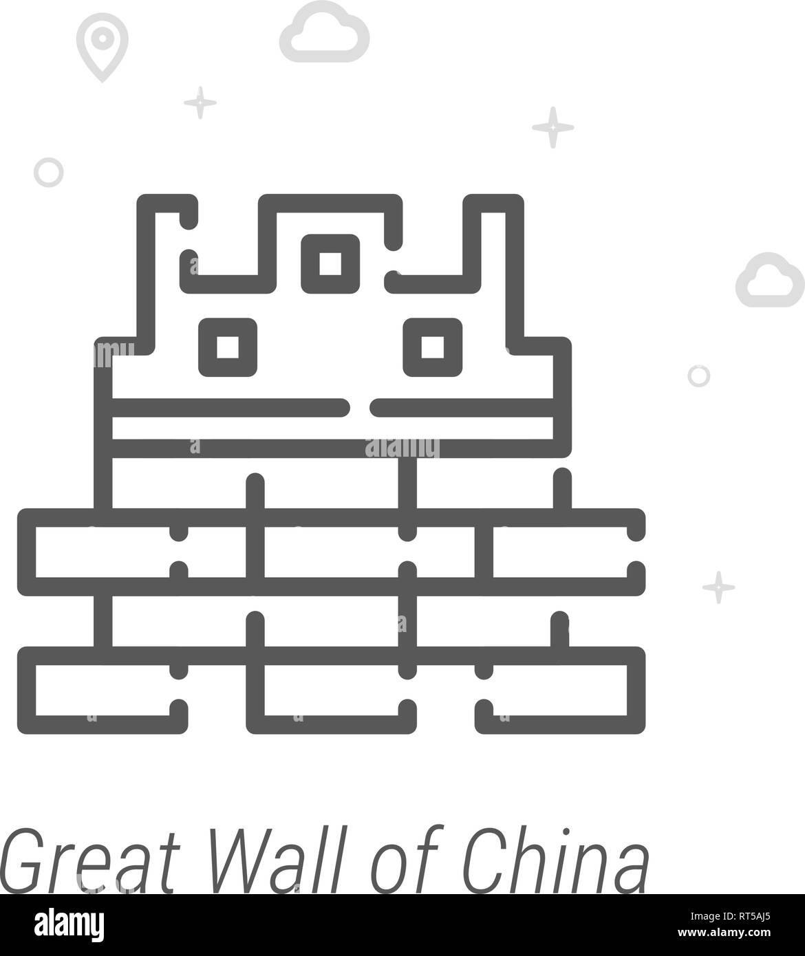 Miniatur Große Mauer China - Harz Skulptur Garten Deko