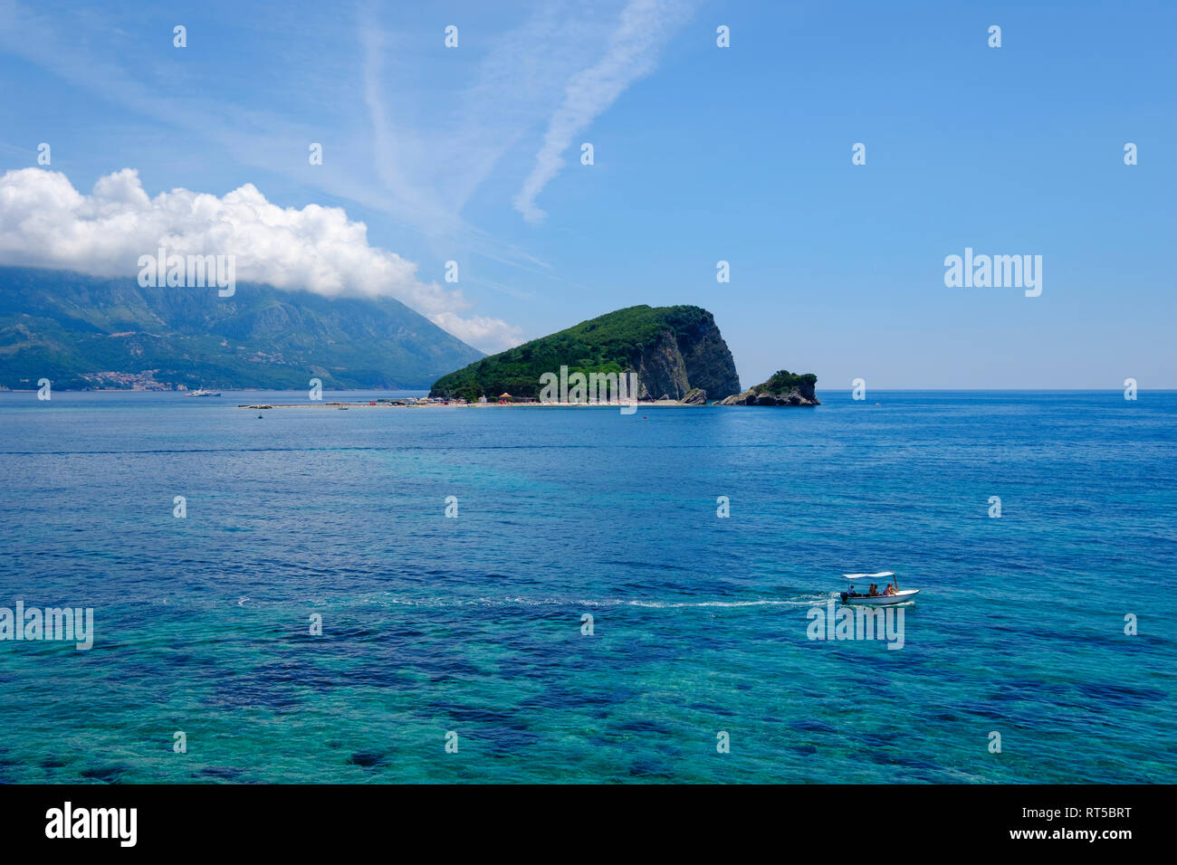 Montenegro, Adria, in der Nähe von Budva Sveti Nikola Insel Stockfoto