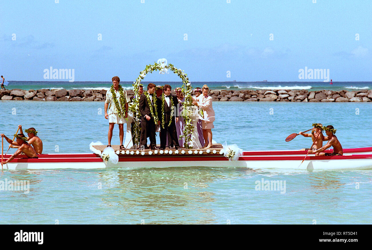 Honolulu, Hawaii, 20. Juli 1999 Erster Tag der Dreharbeiten "BayWatch Hawaii. Hintergrund Extras auf dem Set von "Baywatch Hawaii" Stockfoto
