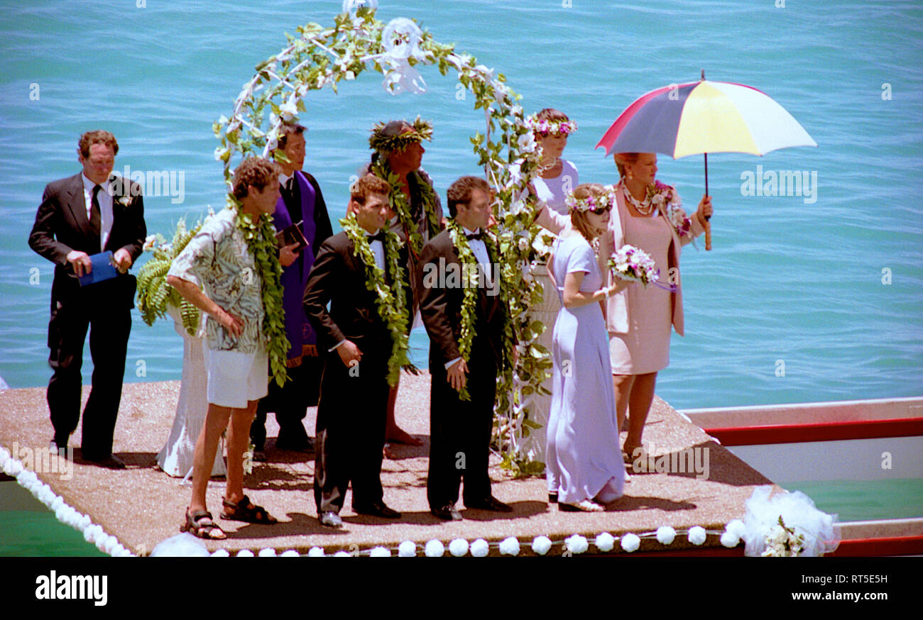 Honolulu, Hawaii, 20. Juli 1999 Erster Tag der Dreharbeiten "BayWatch Hawaii. Hintergrund Extras auf dem Set von "Baywatch Hawaii" Stockfoto
