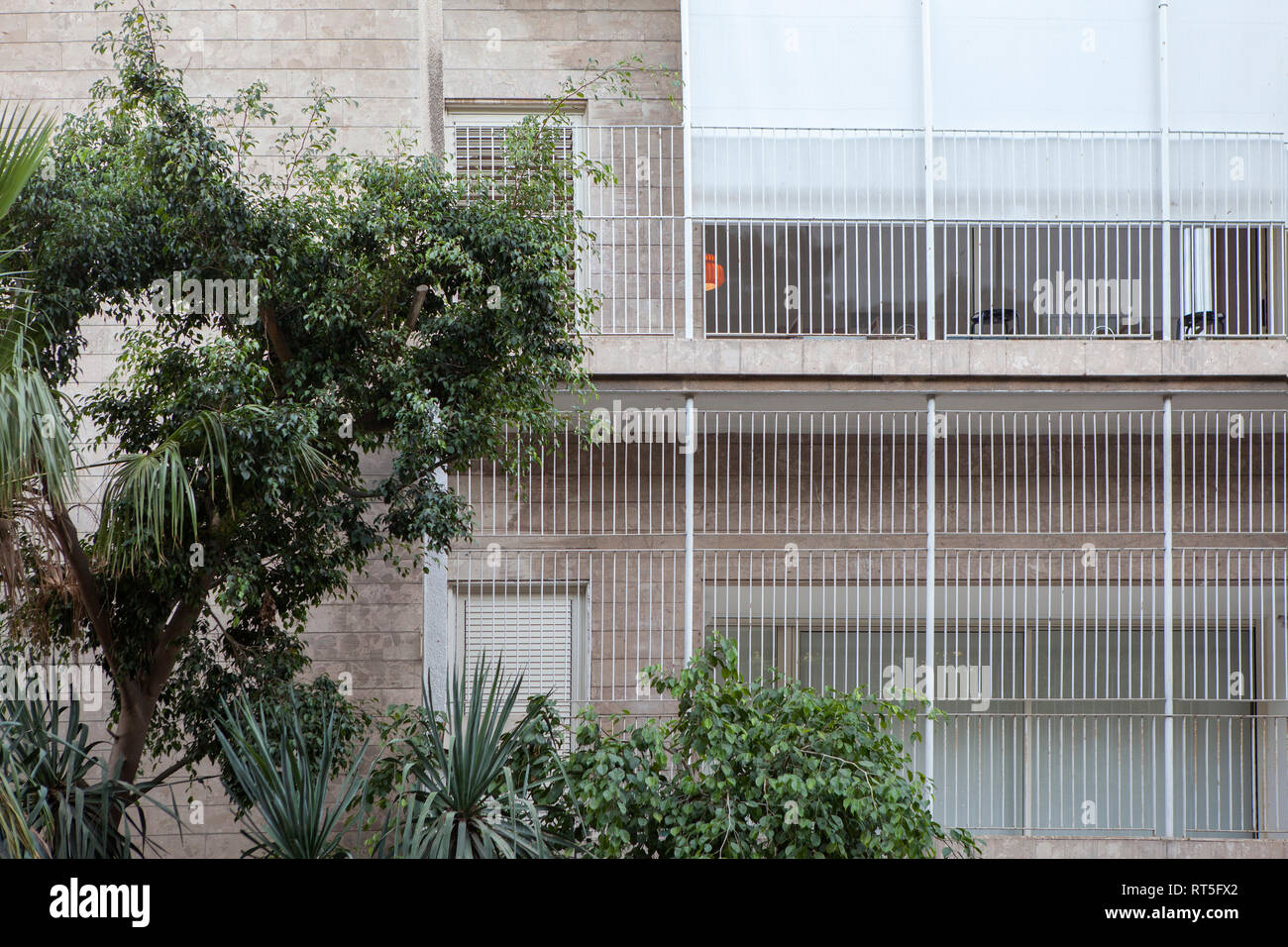 Israel, Tel Aviv, Rothschild Boulevard, Weiße Stadt, Internationaler Stil Stockfoto