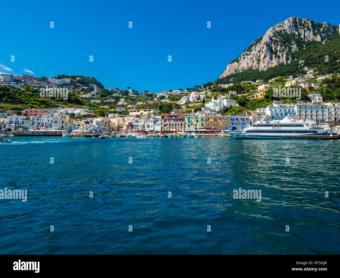 Italien, Kampanien, Golf von Neapel, Capri, Marina Grande Stockfoto