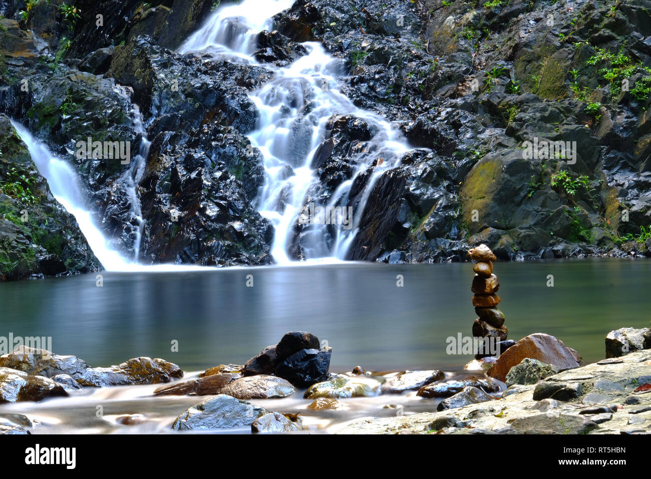 Panorama gurok beraye di pagi Hari Stockfoto