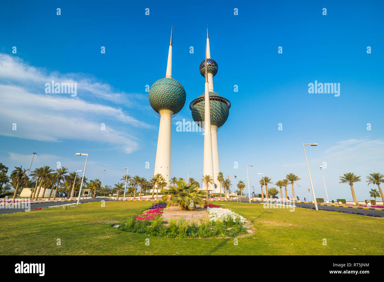 Saudi-arabien, Kuwait, Kuwait City, Kuwait Towers Stockfoto