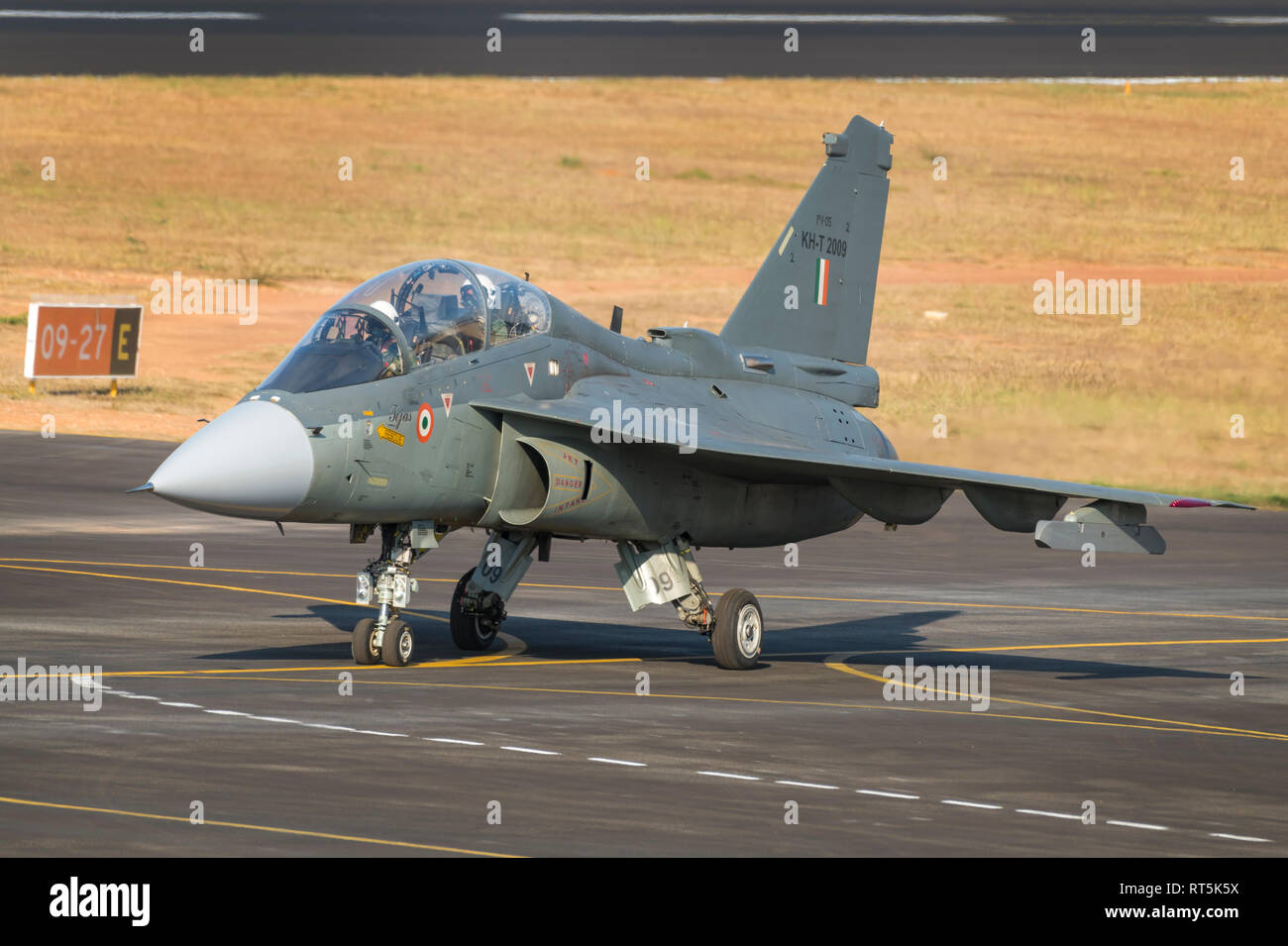 HAL Tejas leichten Kampfflugzeugen - indische Luftwaffe Stockfoto
