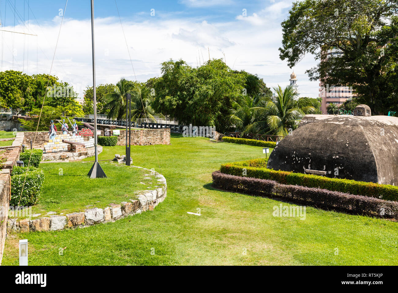 Fort Cornwallis Innenansicht, Schießpulver Magazin auf der rechten Seite, Georgetown, Penang, Malaysia Stockfoto