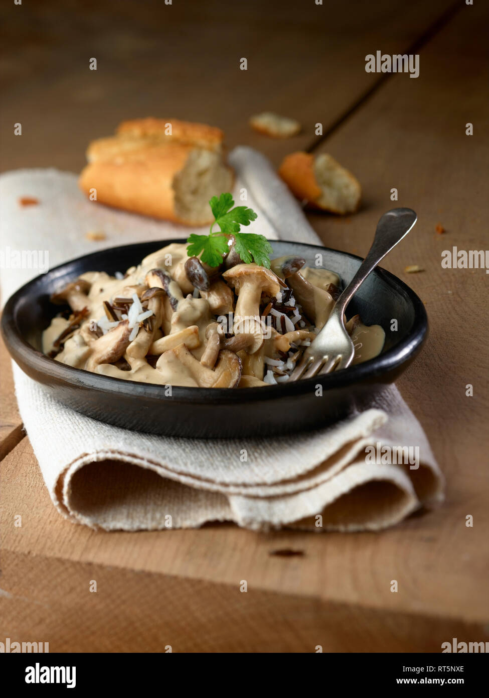 Mit Porcini-pilzen stroganoff Stockfoto