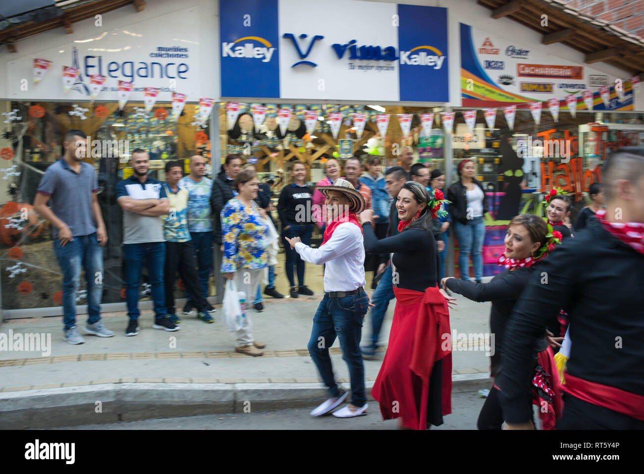 Donmatias, Antioquia: Karneval "onmatias Somos todos' Stockfoto