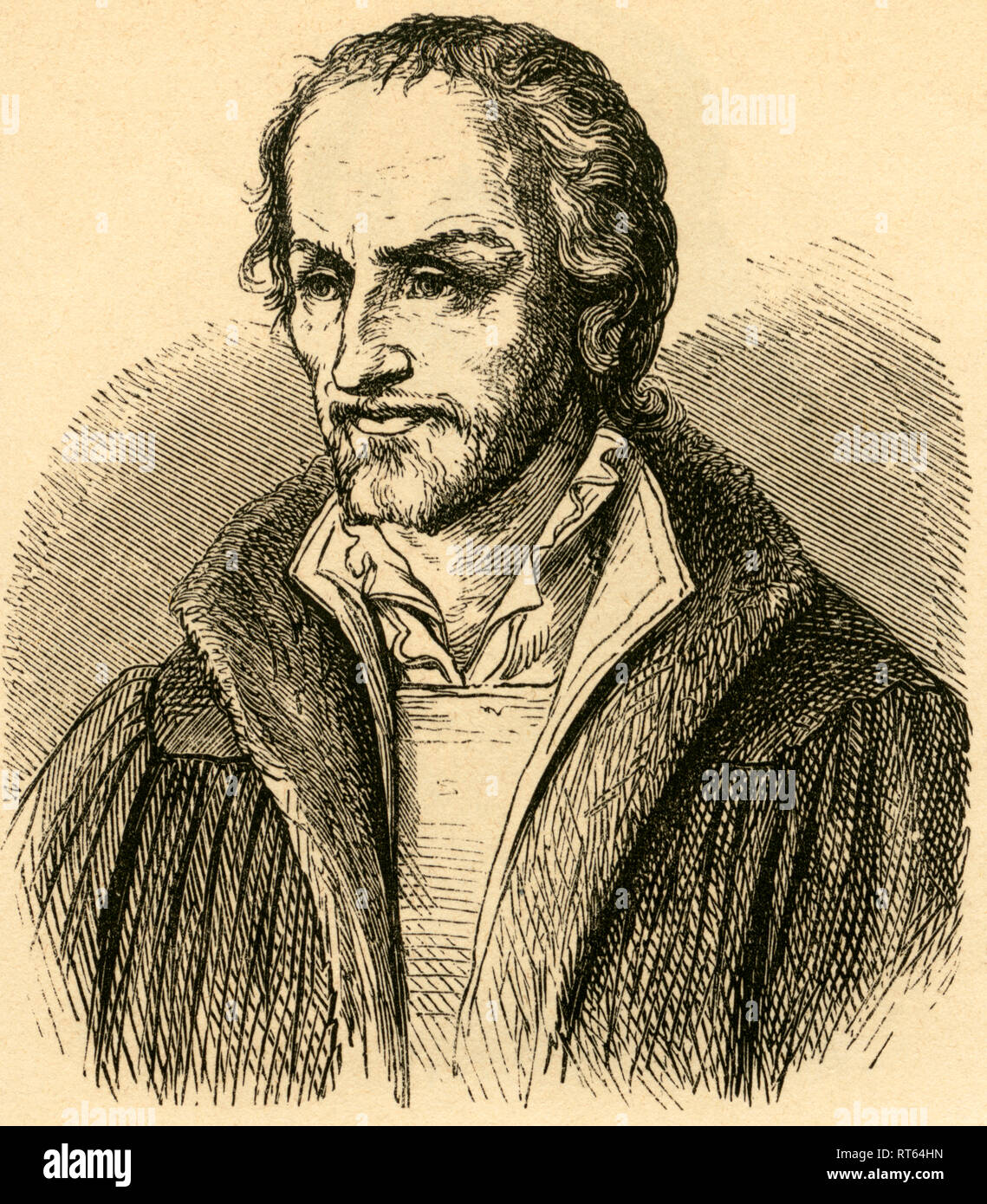 Philipp Melanchthon, deutscher lutherischer Reformator, 1497-1560, Illustration von: 'Deutsche Männer' (Deutsche Männer), Bilder aus der Geschichte des deutschen Volkes von Hermann dem Cherusker bis in unsere Tage von Manuel Raschke, mit 317 Holzschnitten von J.J. Webers xyl. Anstalt in Leipzig, herausgegeben von Karl Prochaska, Leipzig und Teschener, 1868., Additional-Rights - Clearance-Info - Not-Available Stockfoto