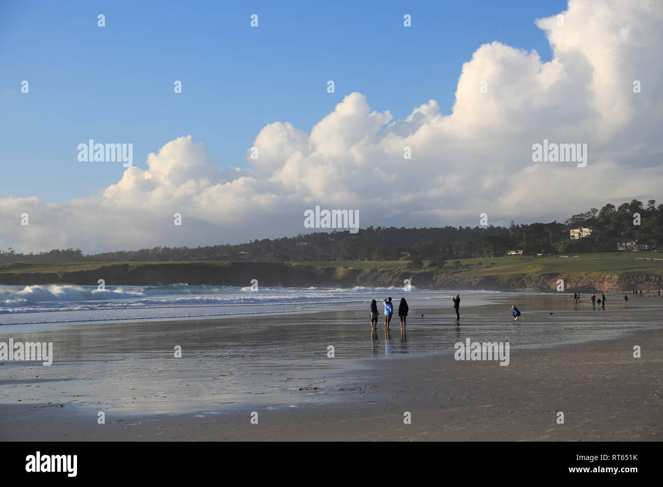 Beach, Carmel, Monterey Halbinsel, Pazifischer Ozean, Kalifornien, USA Stockfoto
