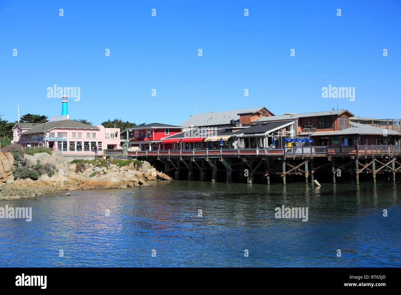 Fisherman's Wharf, Monterey, Monterey Bay, Halbinsel, Pazifischer Ozean, Kalifornien, USA Stockfoto