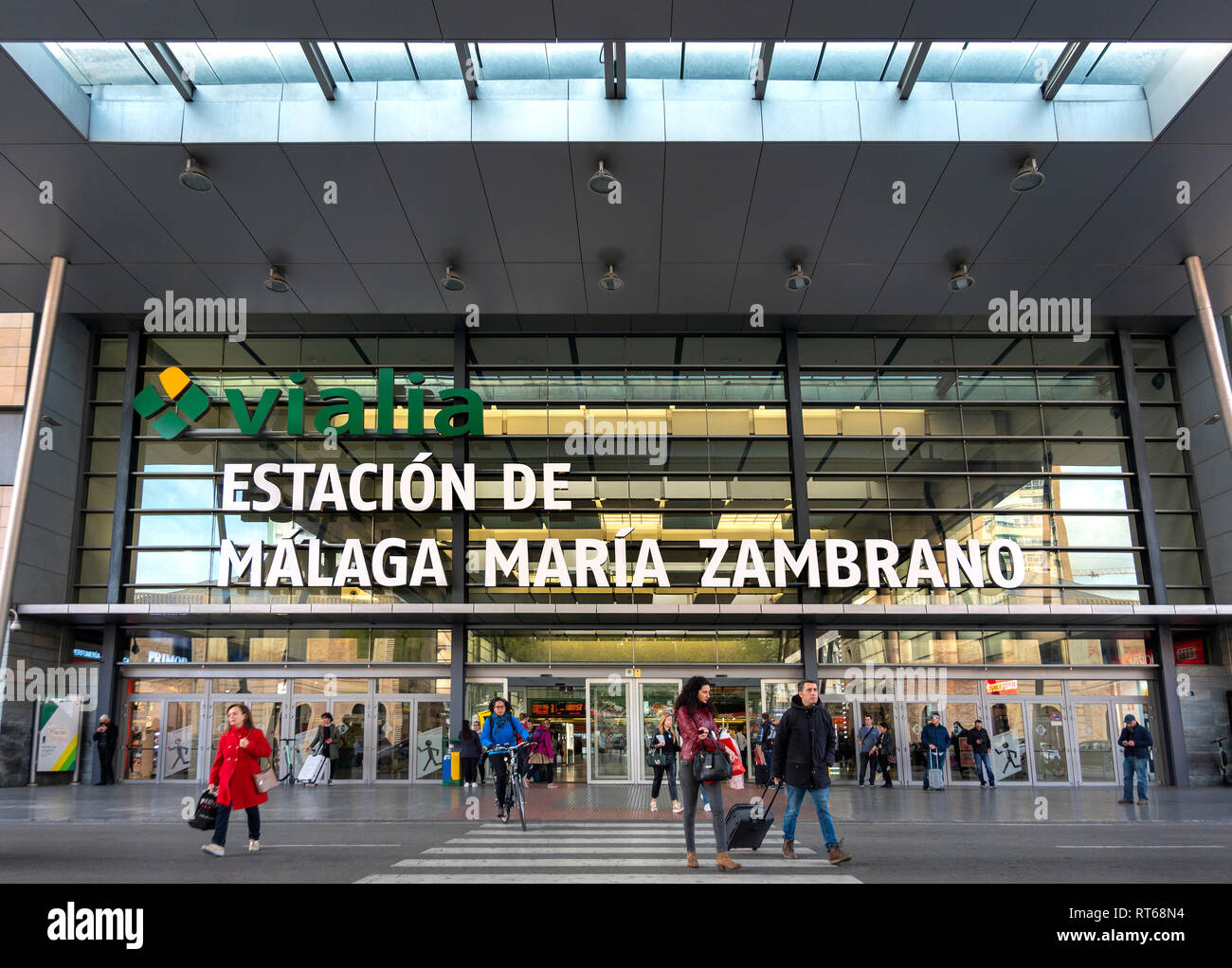 Malaga Bahnhof Estacion Malaga Maria Zambrano Stockfoto