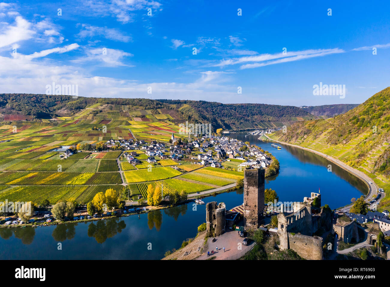 Deutschland, Rheinland-Pfalz, Poltersdorf, Mosel, Burg Metternich Stockfoto