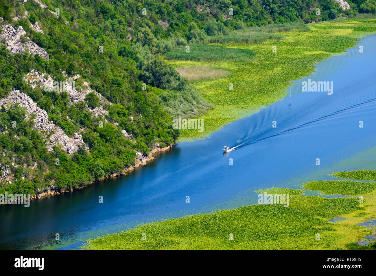 Montenegro, Fluss Crnojevic von Pavlova Strana Lookout gesehen Stockfoto