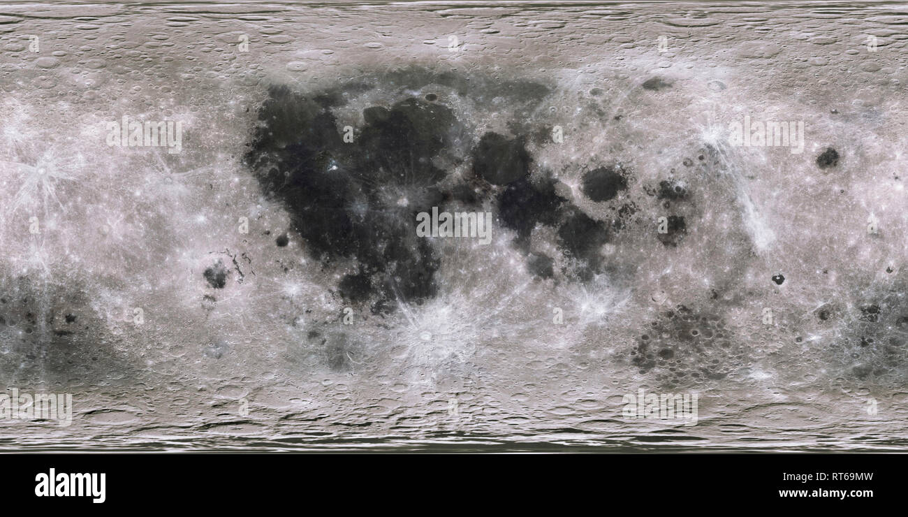 Digitale Aufnahme. Mond Oberfläche. Erweiterte Ansicht. Stockfoto