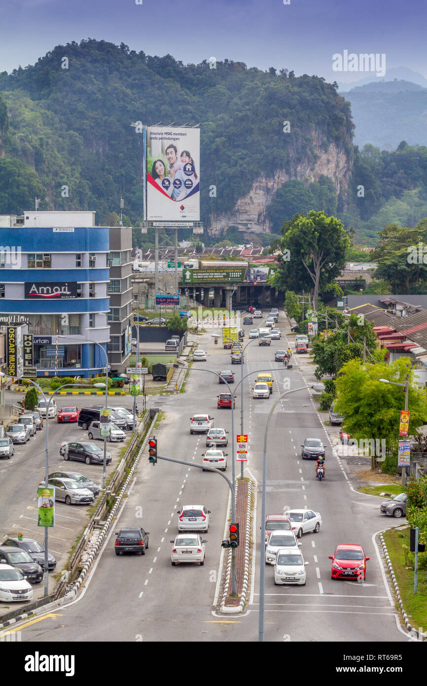 Geschäftige Stadt in Ipoh Stockfoto