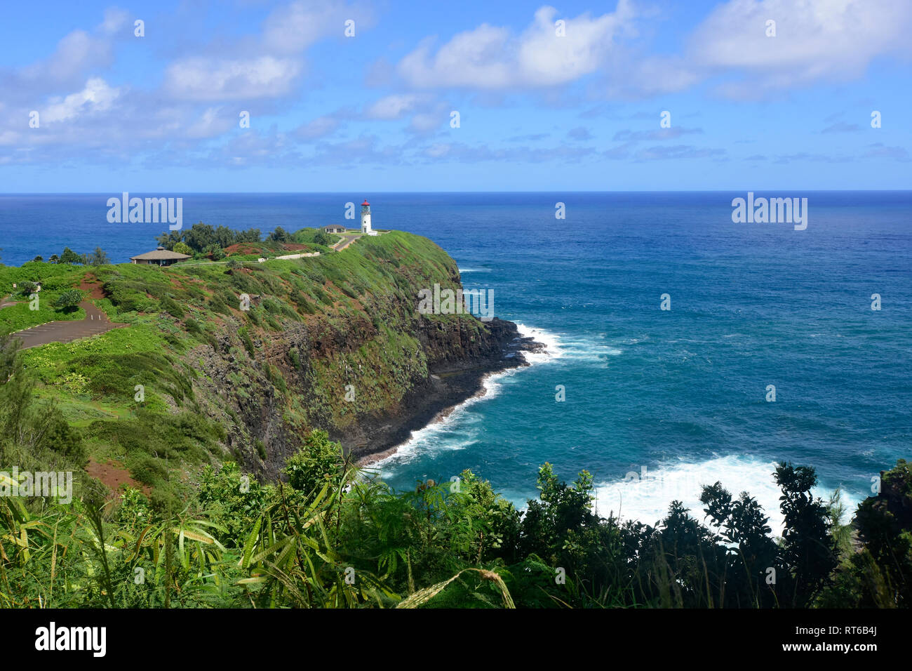 Kilauea Point Leuchtturm, Kauai, Hawaii. Stockfoto