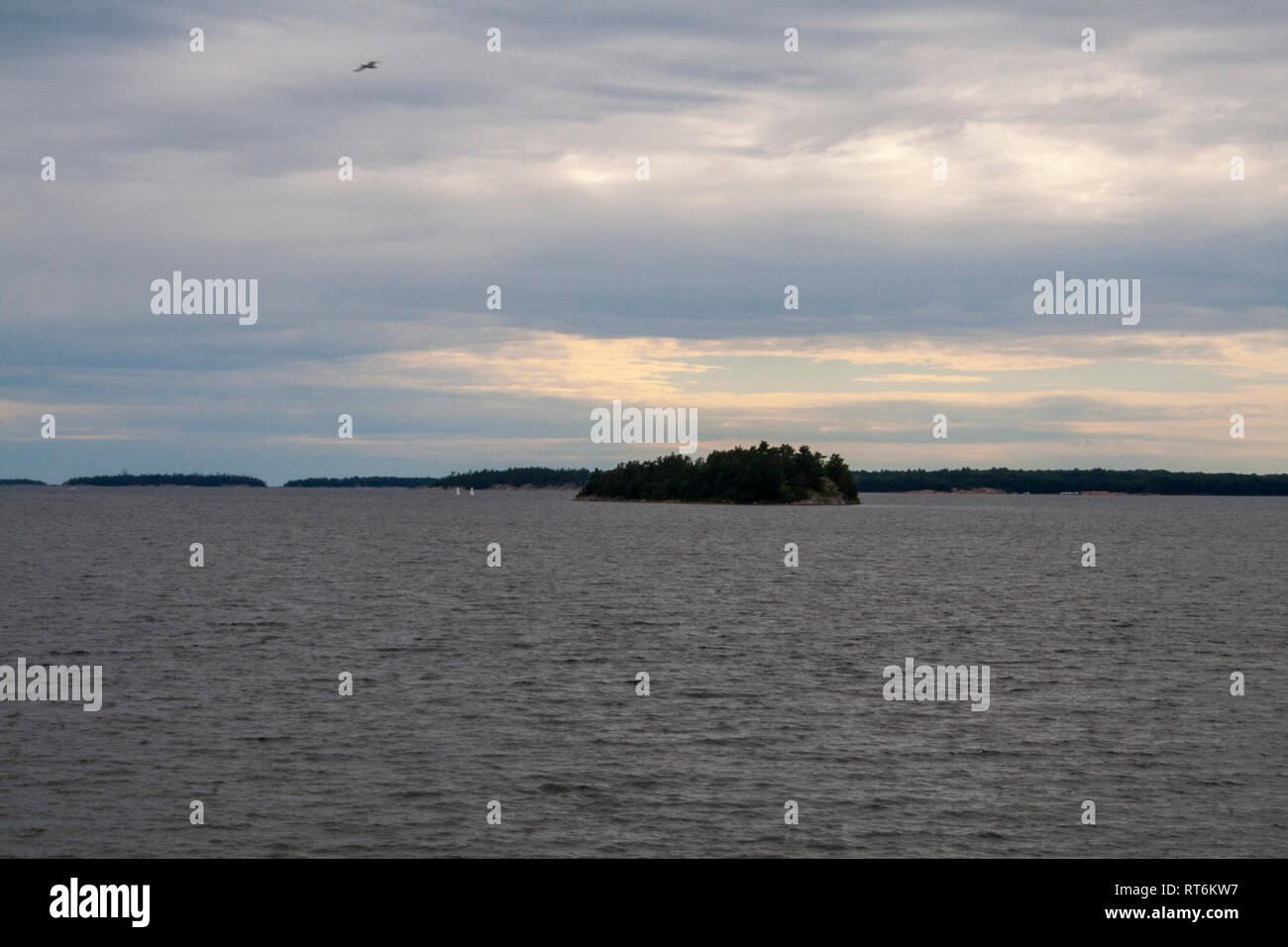 Am Nachmittag Blick auf Lake Huron in Parry Sound, Ontario Stockfoto