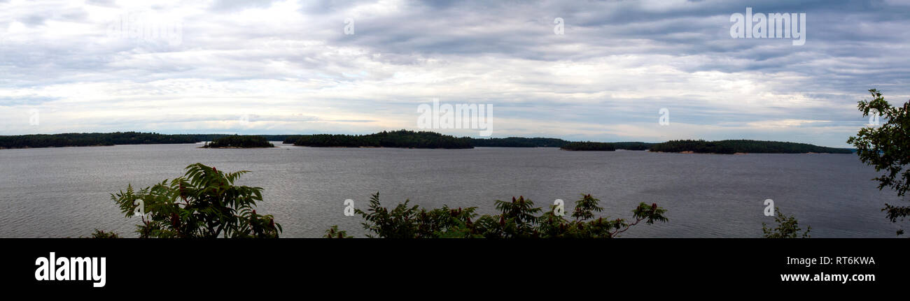 Am Nachmittag Blick auf Lake Huron in Parry Sound, Ontario Stockfoto