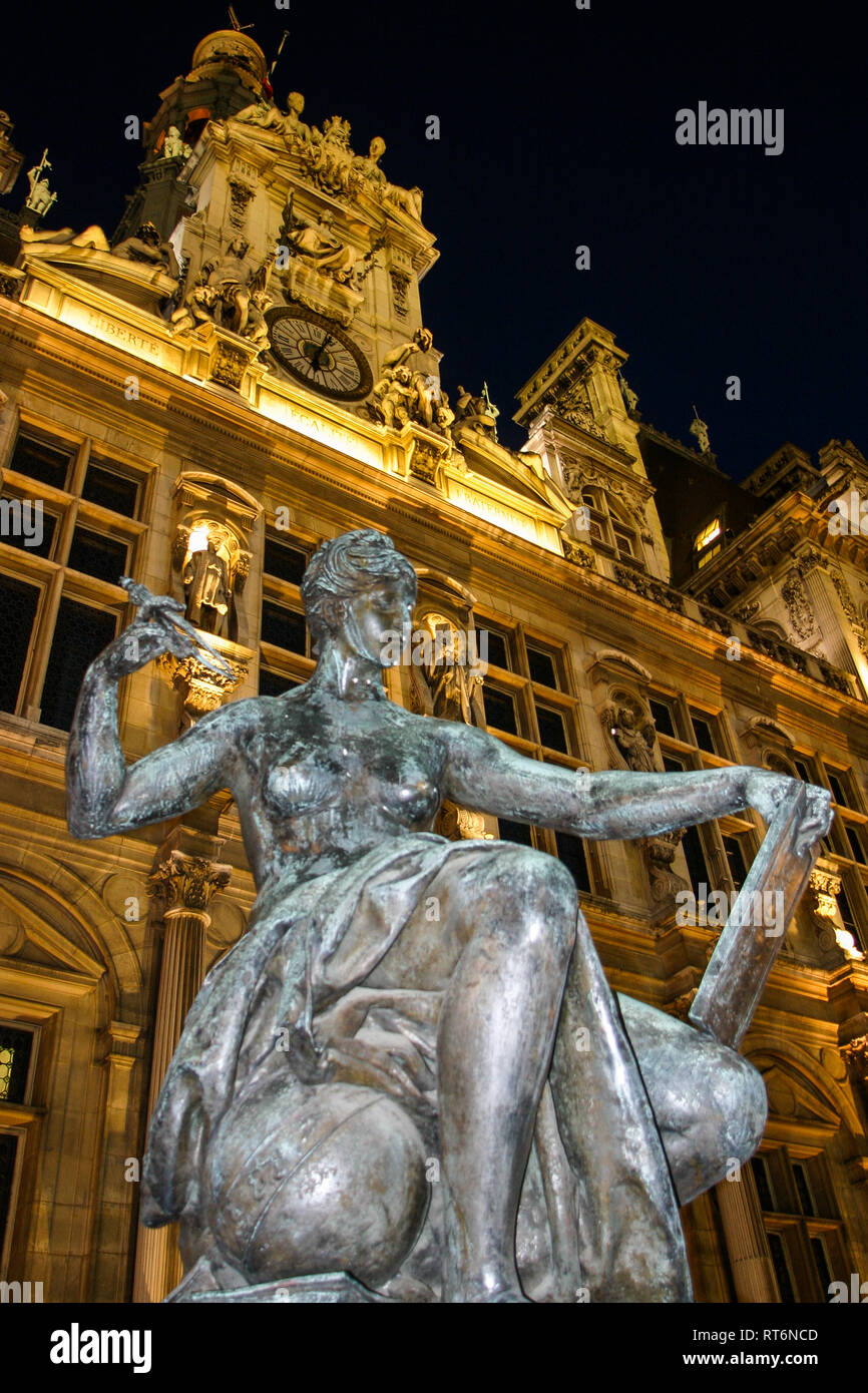Das Rathaus von Paris, Paris, Frankreich Stockfoto