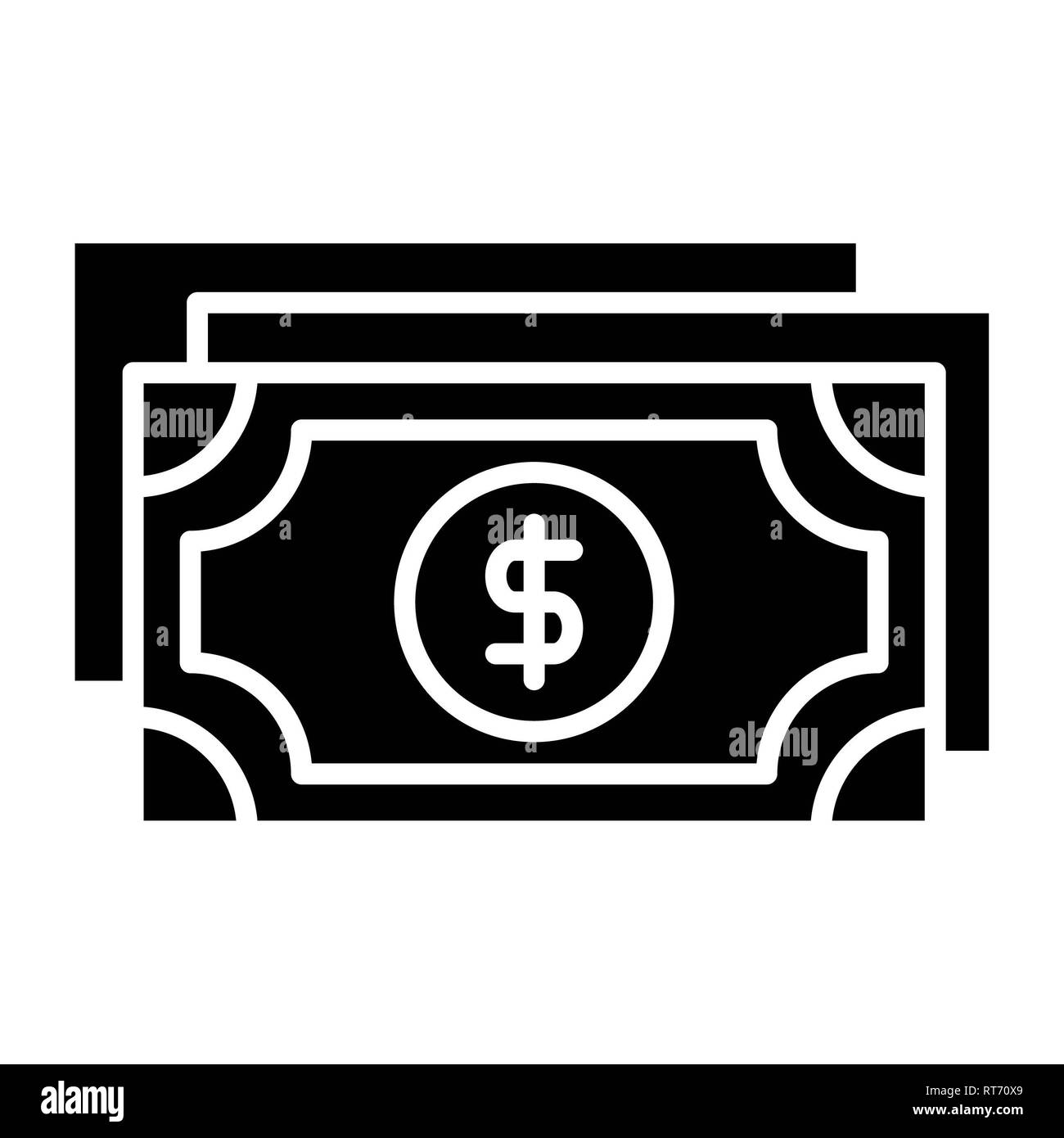 Hinweis Das Symbol, Vector Illustration, Finanzen Glyphe Stockfoto