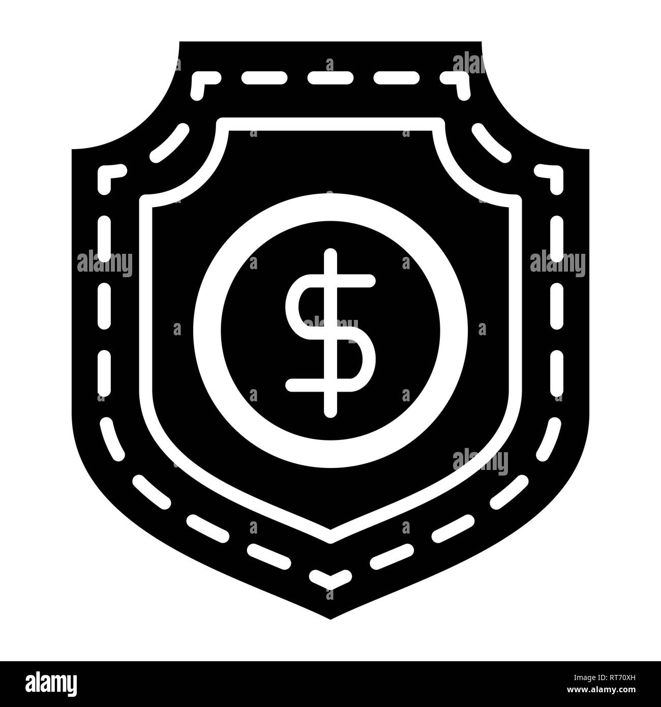 Schutz Symbol, Vector Illustration, Finanzen Glyphe Stockfoto