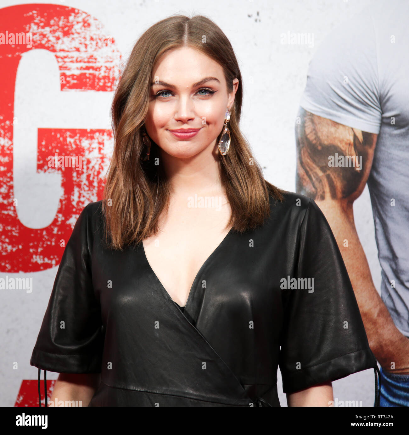 Ksenija Lukich besucht die Premiere der Kämpfe mit meiner Familie an der Veranstaltung Kinos George Street. Stockfoto