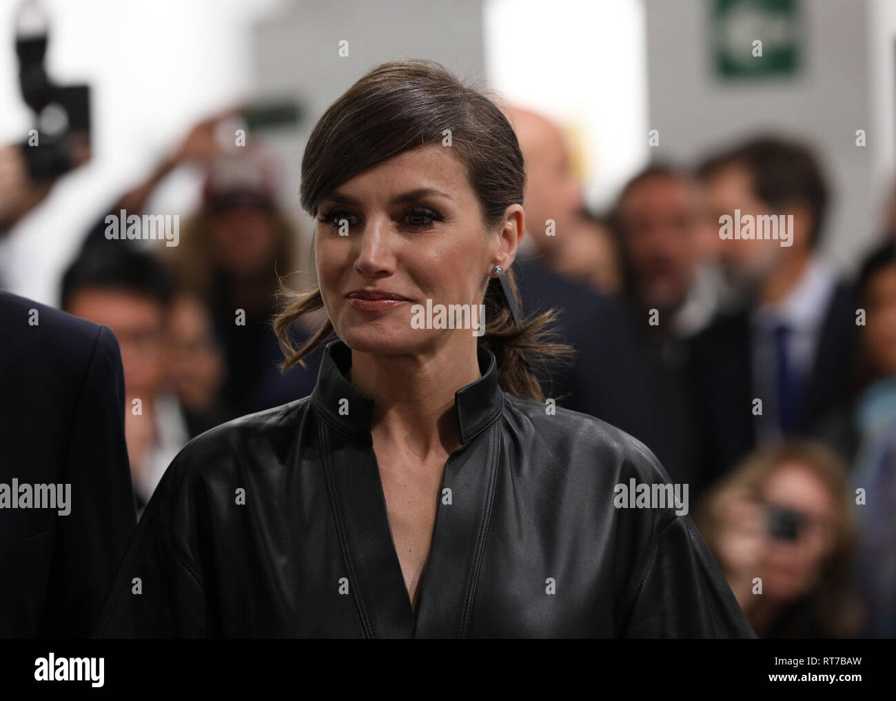 Madrid, Spanien. 28 Feb, 2019. Die Königin von Spanien Letizia Ortiz während des zweiten Tages der ARCO MADRID Messe für zeitgenössische Kunst zu sehen. Credit: Jesus Hellin/SOPA Images/ZUMA Draht/Alamy leben Nachrichten Stockfoto