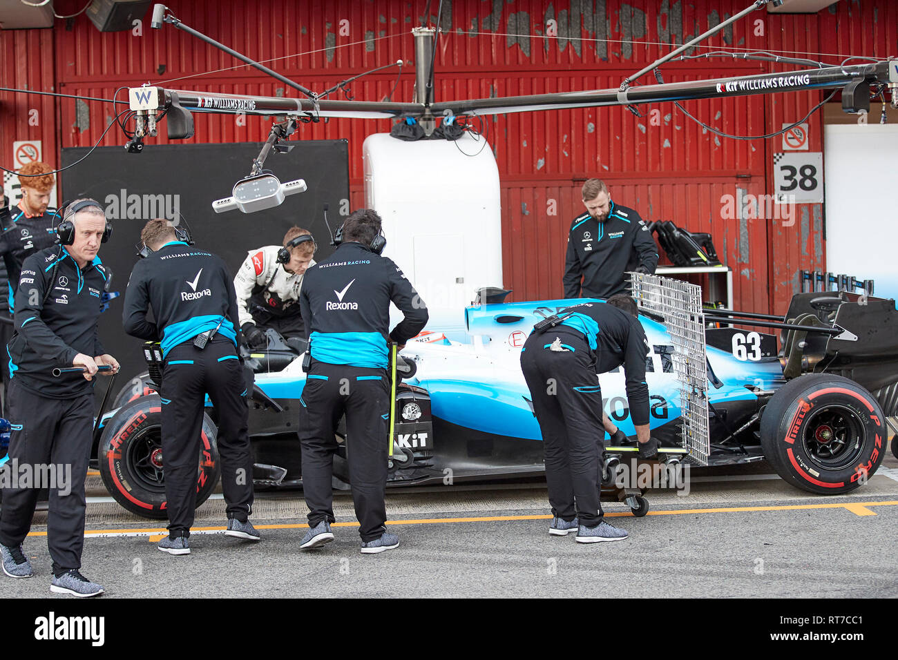 Montmelo, Barcelona, Spanien. 28.Februar 2019. George Russel (Williams Racing) FW 42 Auto, in Aktion gesehen im Winter Testtagen auf dem Circuit de Catalunya in Montmelo (Katalonien). Credit: SOPA Images Limited/Alamy leben Nachrichten Stockfoto